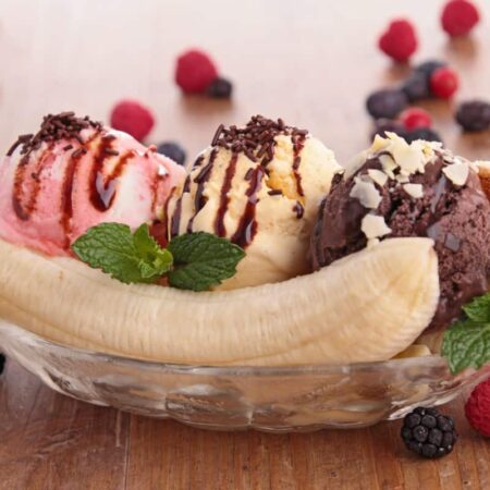Postre Banana Split