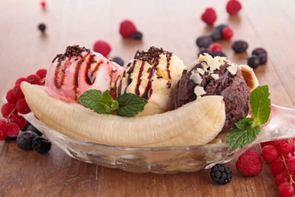Postre Banana Split