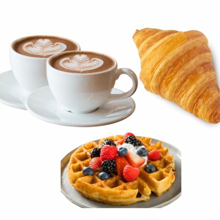2 Infusiones + Waffle + Croissant