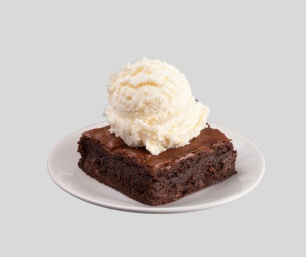 Brownie con helado